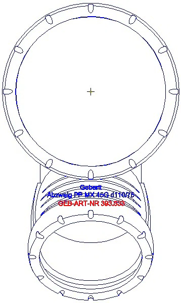 GE Silent-Pro Abzweig 45Gr d110/75_393.533.14.1_G