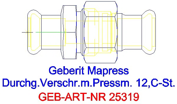 GE Mapress C-Stahl Verschraubung d12 verzinkt_25319_A