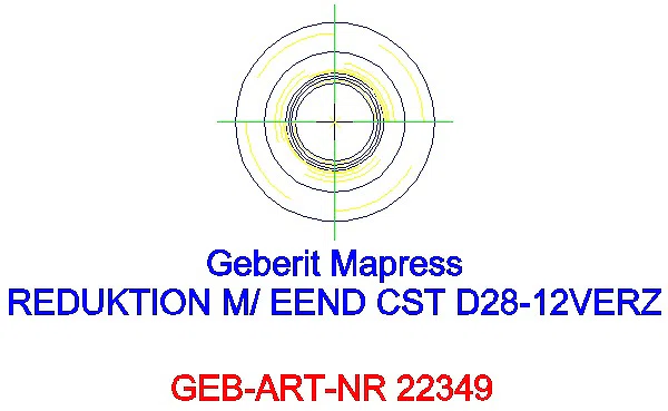 GE Mapress C-Stahl Reduktion mit Einschubende d28-12 verzinkt_22349_A