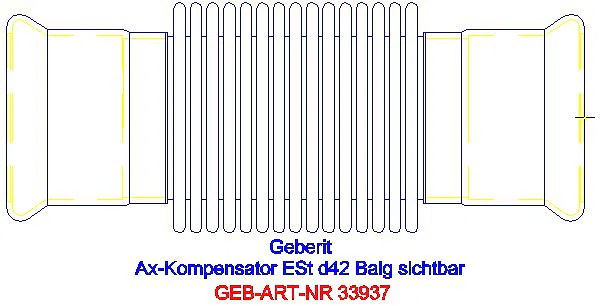 GE Mapress Edelstahl Axialkompensator mit Pressmuffen d42_33937_A