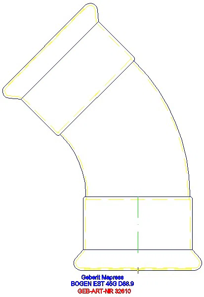 GE Mapress Edelstahl Bogen 45Gr d88,9_32610_A