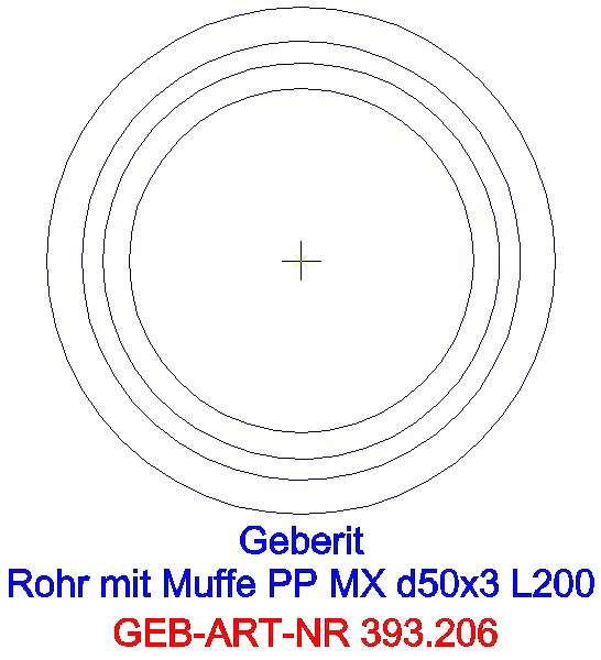 GE Silent-Pro Rohr mit Muffe d50mm L200cm_393.206.14.1_A