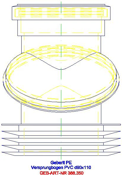 GE PVC WC-Etagenbogen d90/di100-105,6_388.350.29.1_L