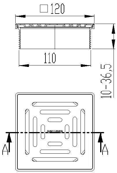 DALLMER Aufsatz DallDrain Select, 120 x 120 mm