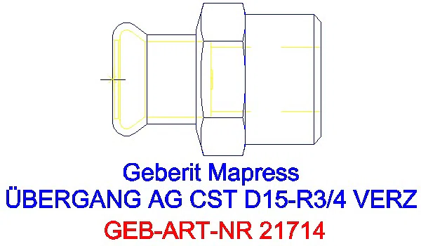 GE Mapress C-Stahl Übergang mit AG d15-R3/4 verzinkt_21714_G