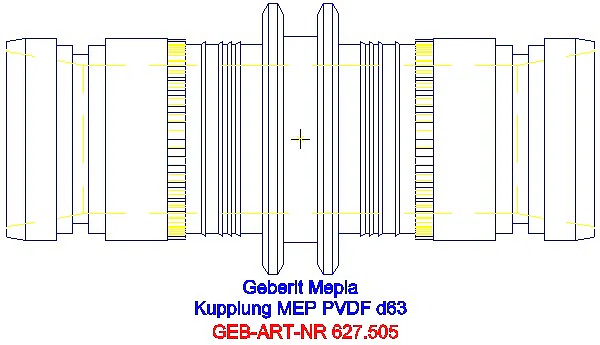 GE Mepla Kupplung PVDF d63_627.505.00.5_A