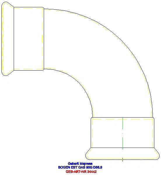 GE Mapress Edelstahl Bogen 90Gr d88,9 (Gas)_34442_A