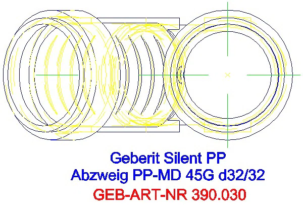 GE Silent-PP Abzweig 45Gr d32/32_390.030.14.1_G