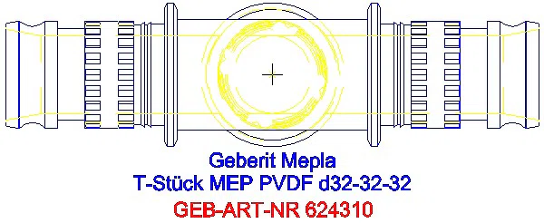 GE Mepla T-Stück egal PVDF d32-32-32_624.310.00.5_G