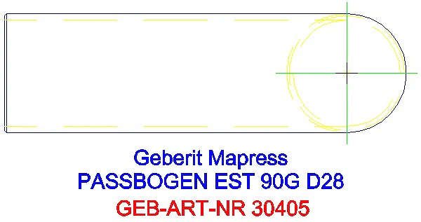 GE Mapress Edelstahl Passbogen 90Gr d28_30405_G