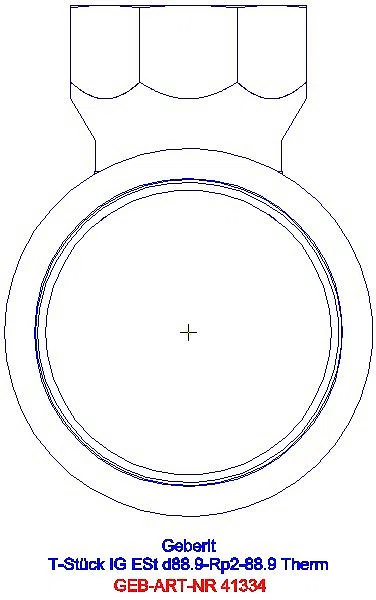 GE Mapress Therm T-Stück mit IG d88.9-Rp2-88.9_41334_L