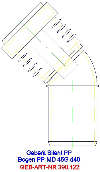 GE Silent-PP Bogen 45Gr d40_390.122.14.1_A