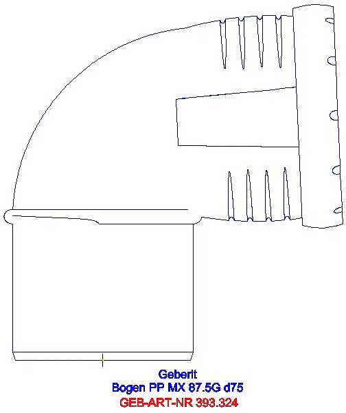 GE Silent-Pro Bogen 87,5Gr d75mm_393.324.14.1_L