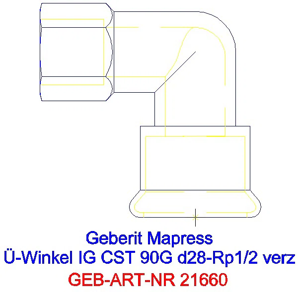 GE Mapress C-Stahl Übergangswinkel 90Gr mit IG d28-Rp1/2 verzinkt_21660_A