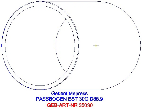 GE Mapress Edelstahl Passbogen 30Gr d88,9_30030_G