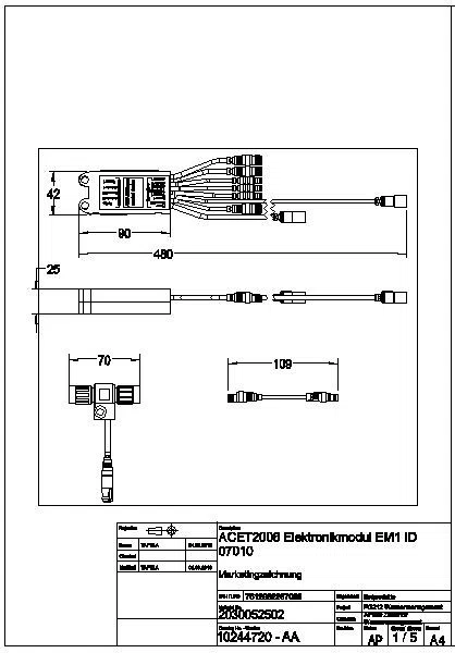 Elektronikmodul, A3000open, EM5, ID 07060, 24 VDC, ACET2006