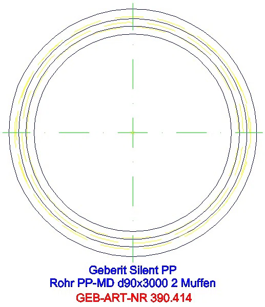 GE Silent-PP Rohr mit zwei Muffen d90x3,1 L:300cm_390.414.14.1_G