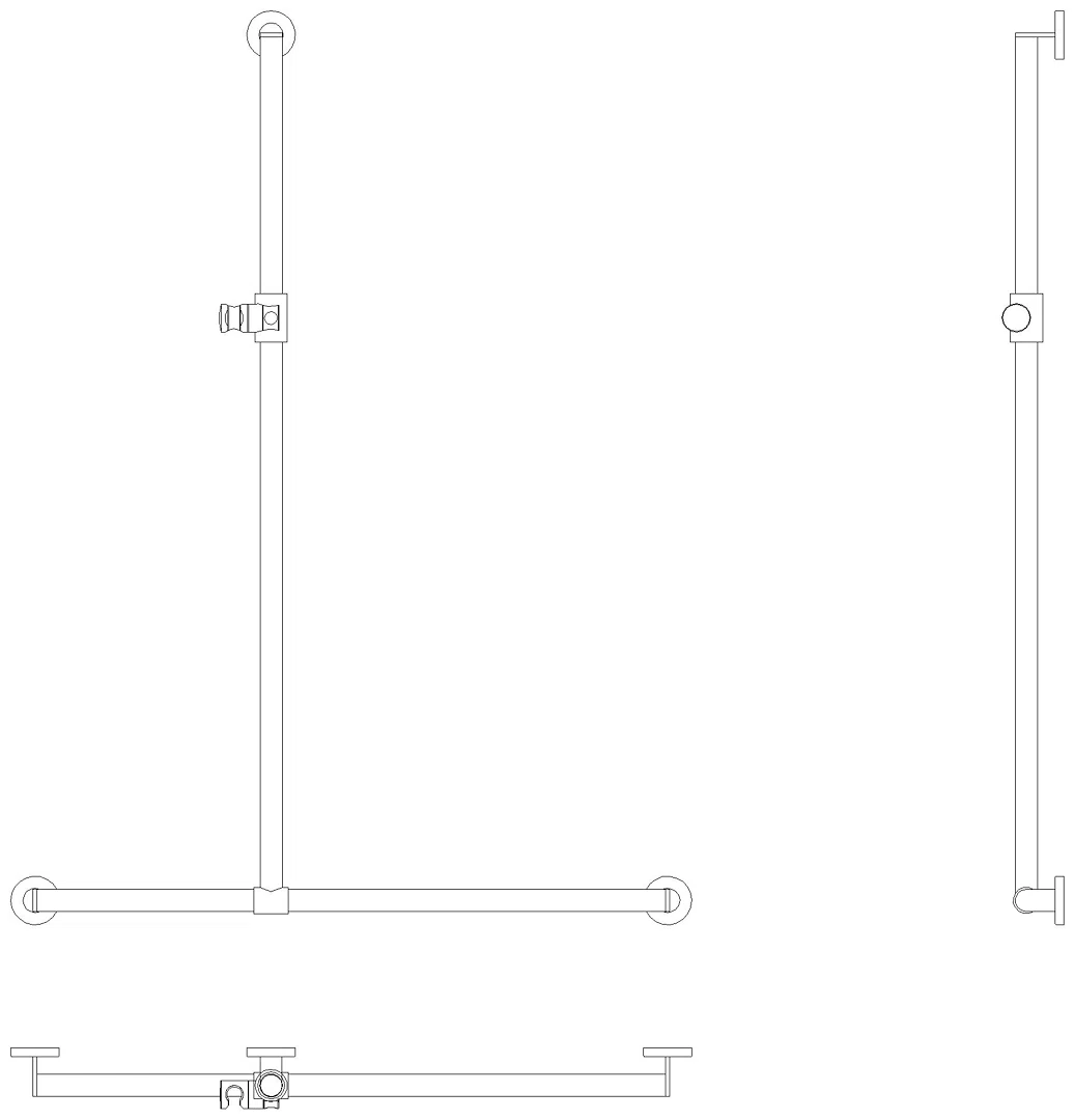 HEWI DUHA, d:32, A1:1250. W1:914, plvb, Br.H. Kst. weiß tiefmatt