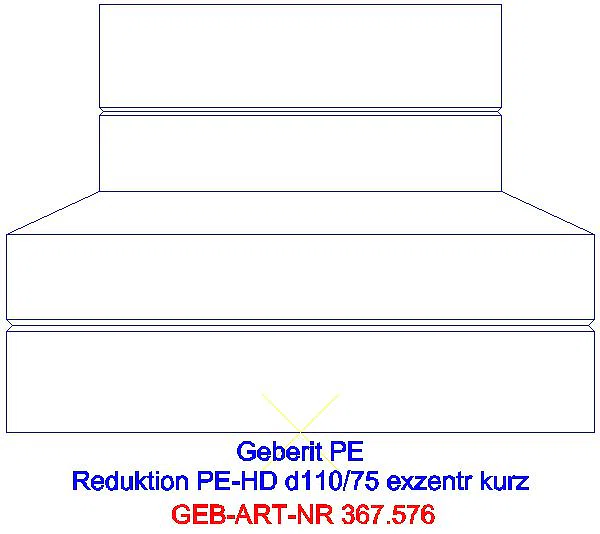 GE PE Reduktion exzentrisch kurz d110/75_367.576.16.1_L