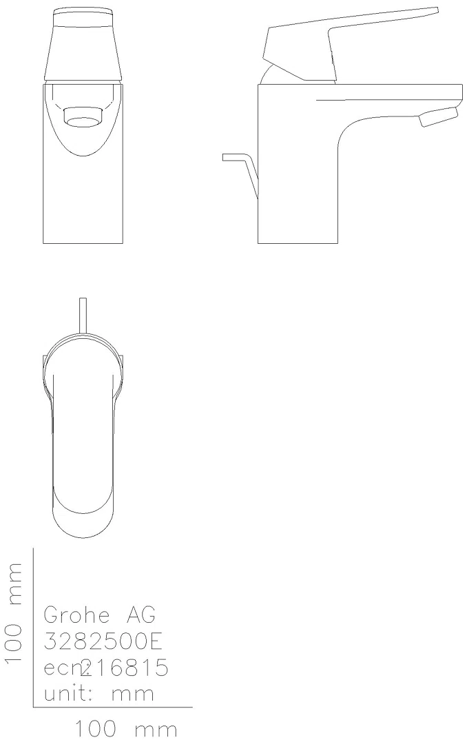 GROHE EH-Waschtischbatterie Eurosmart C 32825 Zugstangen-Ablaufgarnitur chrom
