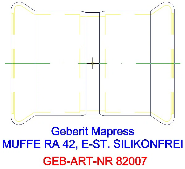 GE Mapress Edelstahl Muffe d42 (LABS-frei)_82007_A