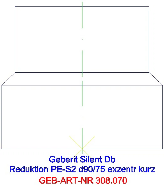 GE Silent-db20 Reduktion exzentrisch kurz d90/75_308.070.14.1_L