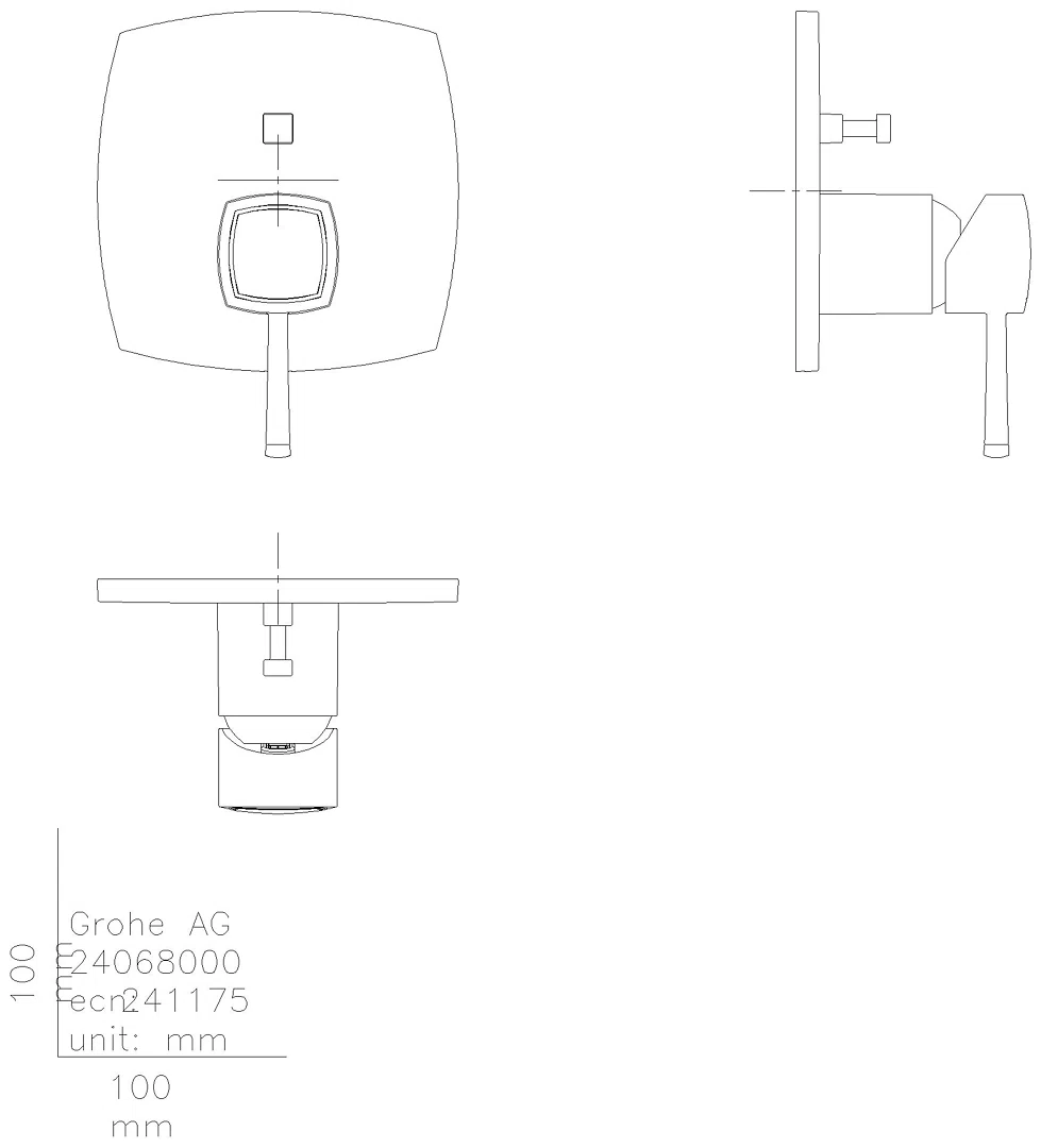 GROHE EH-Wannenbatterie Grandera 24260 FMS für 35604 chrom