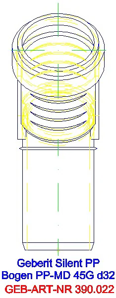 GE Silent-PP Bogen 45Gr d32_390.022.14.1_L