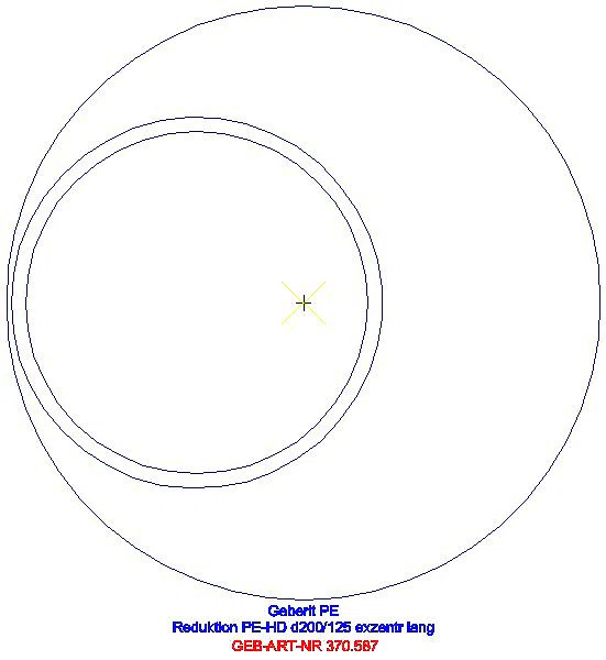GE PE Reduktion exzentrisch lang d200/125_370.587.16.5_G