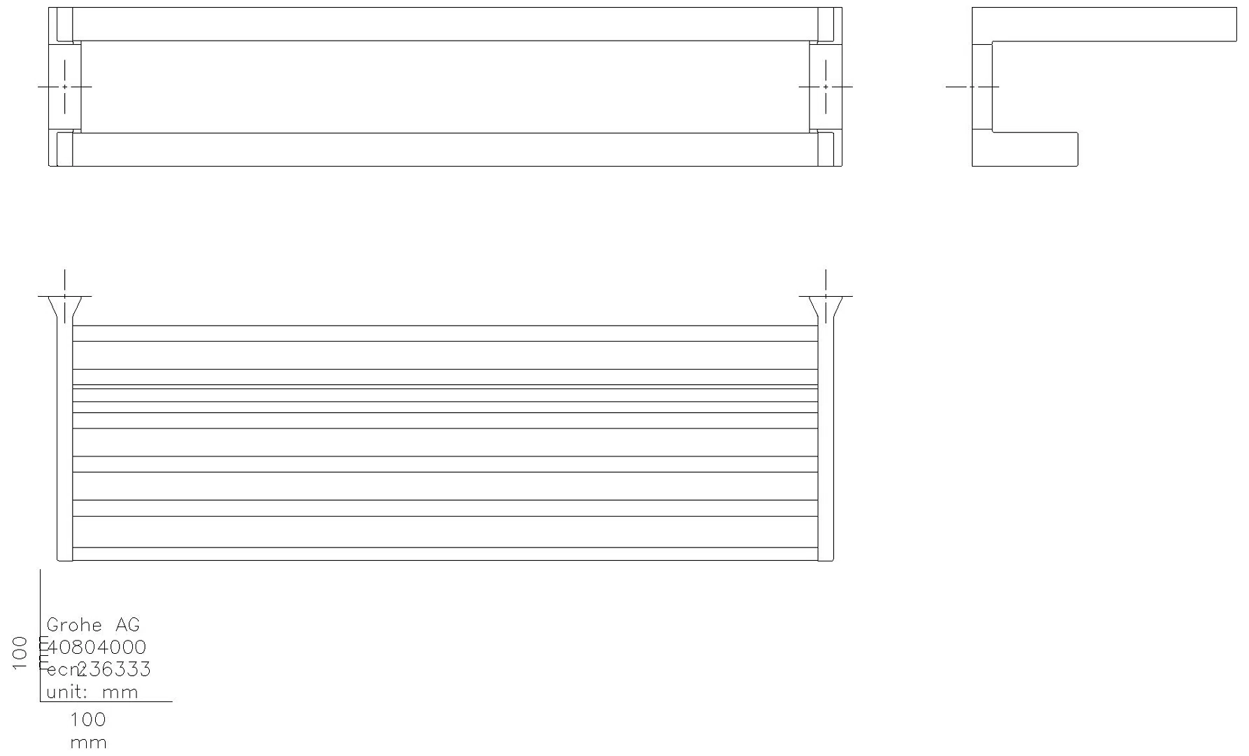 GROHE Multi-Badetuchhalter Selection Cube 40804 Metall 600mm chrom