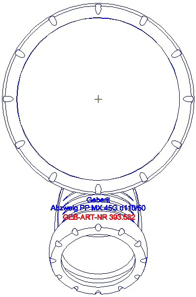 GE Silent-Pro Abzweig 45Gr d110/50_393.532.14.1_G