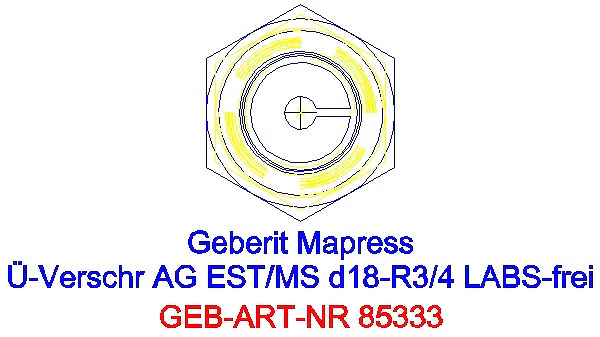 GE Mapress Edelstahl Übergangsverschr. mit AG (LABS-frei) d18-R3/4_85333_L