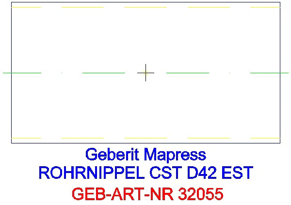 GE Mapress Edelstahl Rohrnippel d42_32055_L