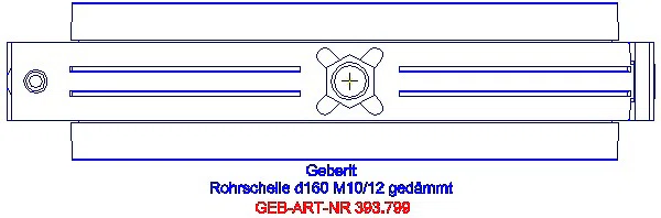 GE Rohrschelle d160 gedämmt mit Gewindemuffe M8 / M10_393.799.26.1_G