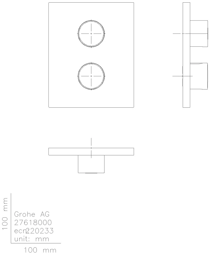 GROHE Thermostat Grohtherm F 27618 2-Wege Umstellung FMS für Rapido T chrom