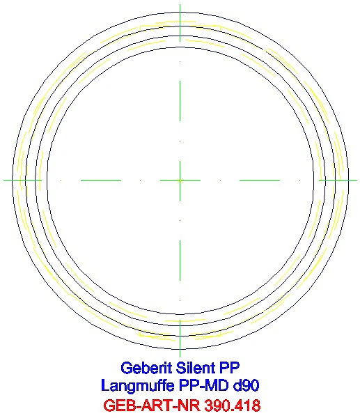 GE Silent-PP Langmuffe d90_390.418.14.1_G