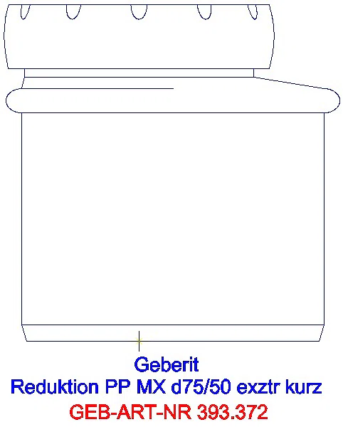 GE Silent-Pro Reduktion exzentrisch d75mm d1=50mm_393.372.14.1_L