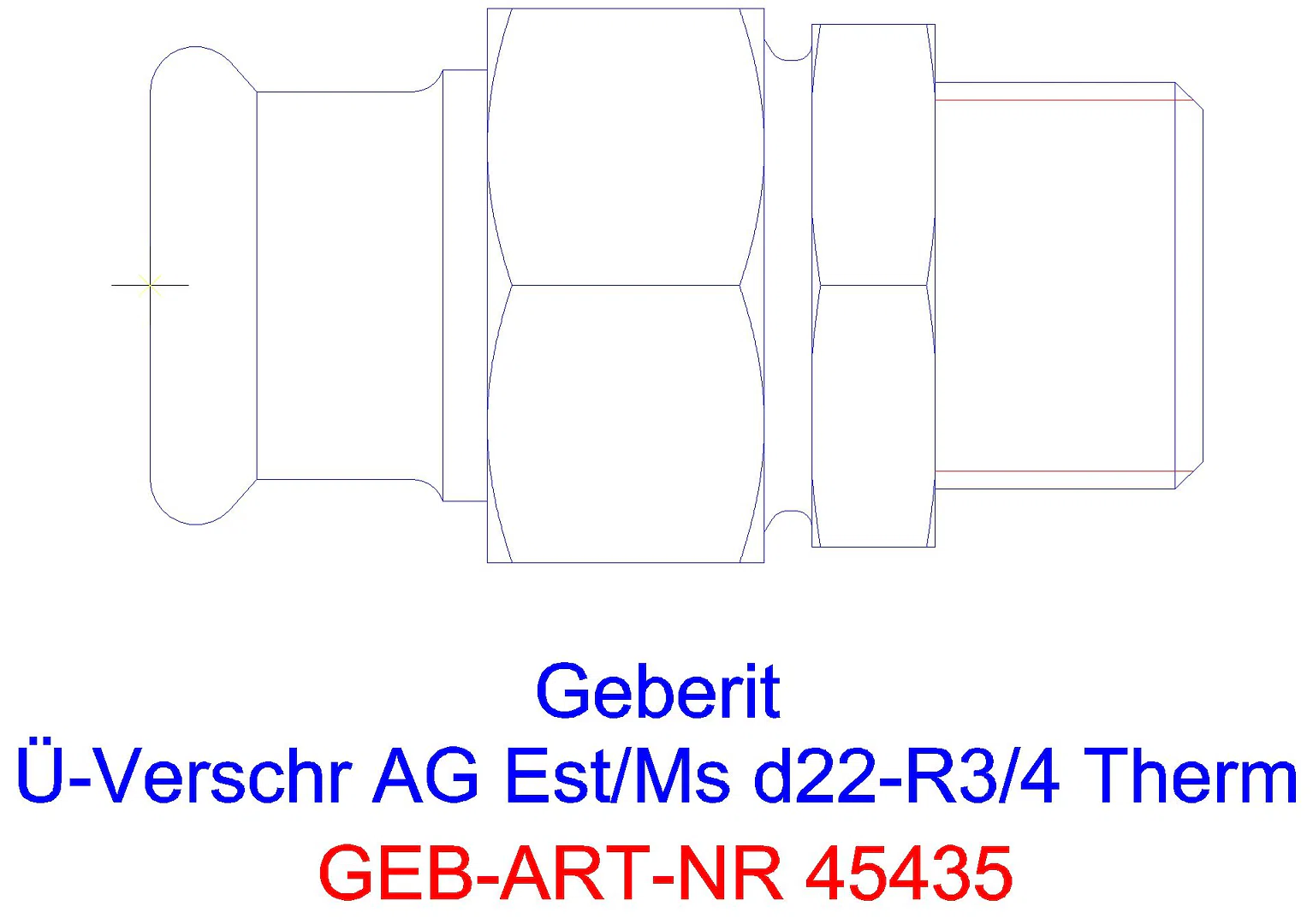 GE Mapress Therm Übergangsverschr. mit AG d15-R1/2_45435_a
