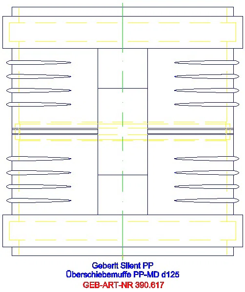 GE Silent-PP Überschiebemuffe d125_390.617.14.1_A