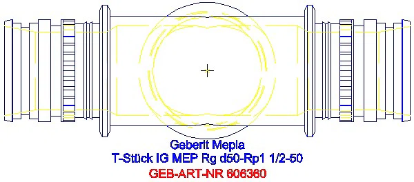 GE Mepla T-Stück mit IG Rg d50-Rp1 1/2-50_606.360.00.5_G