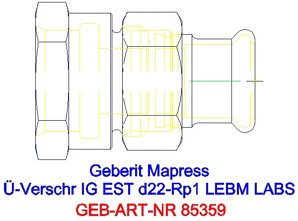 GE Mapress Edelstahl Übergangsverschr. mit IG ÜM ESt (LABS-frei) d22-Rp1_85359_A