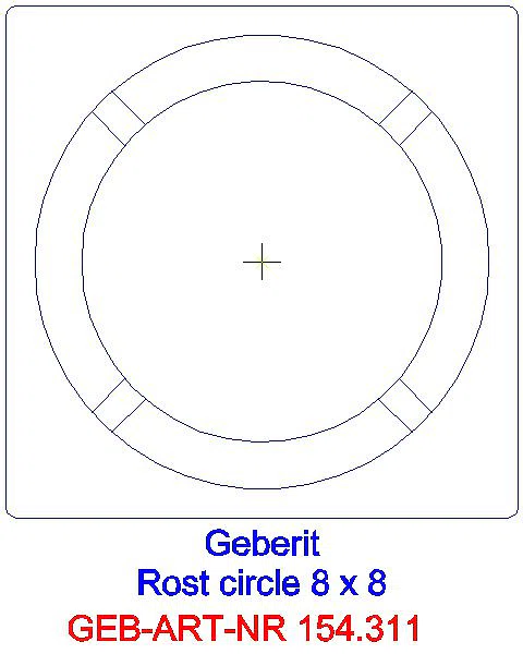 GE Designrost "Circle", 8 x 8 cm_154.311.00.1_G