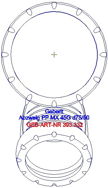 GE Silent-Pro Abzweig 45Gr d75/50_393.332.14.1_G