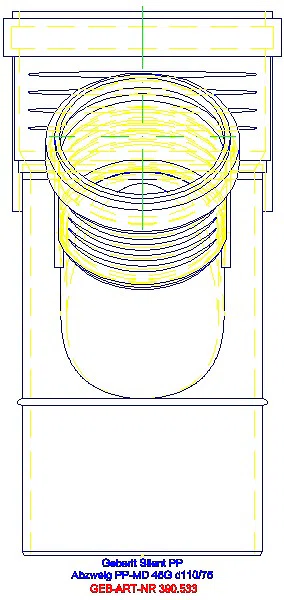 GE Silent-PP Abzweig 45Gr d110/75_390.533.14.1_L