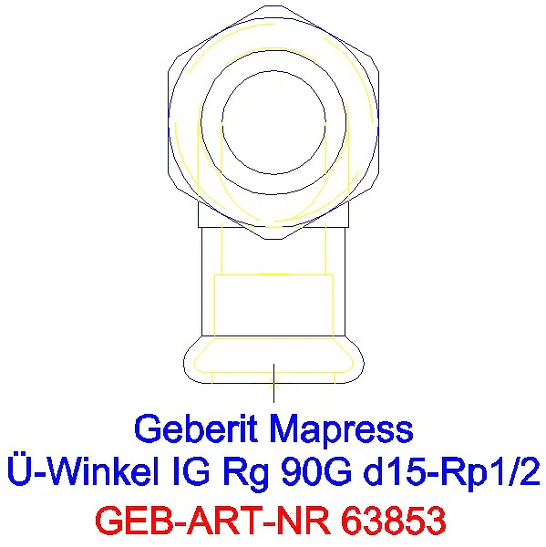 GE Mapress Kupfer Übergangswinkel 90Gr mit IG Rg d15-Rp1/2_63853_L