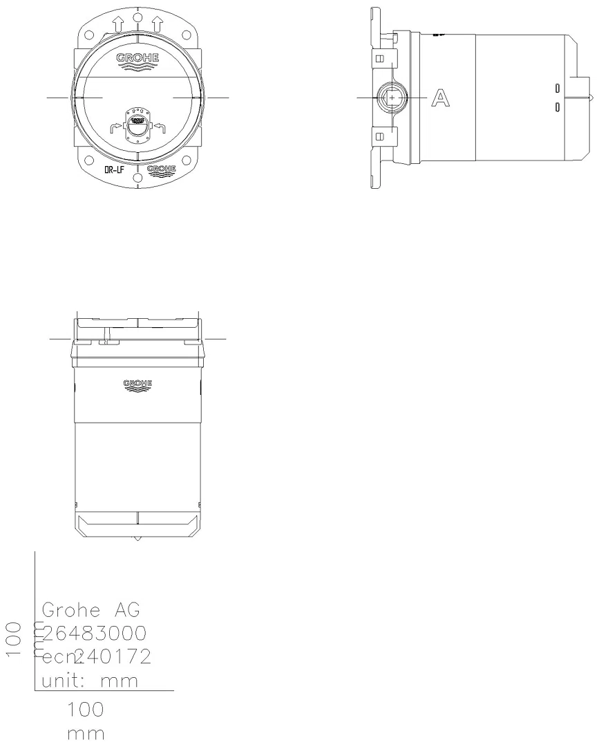 GROHE Rohbauset Rainshower SmartBox 26484 für Kopfbrause 9,5l/Wasserweg