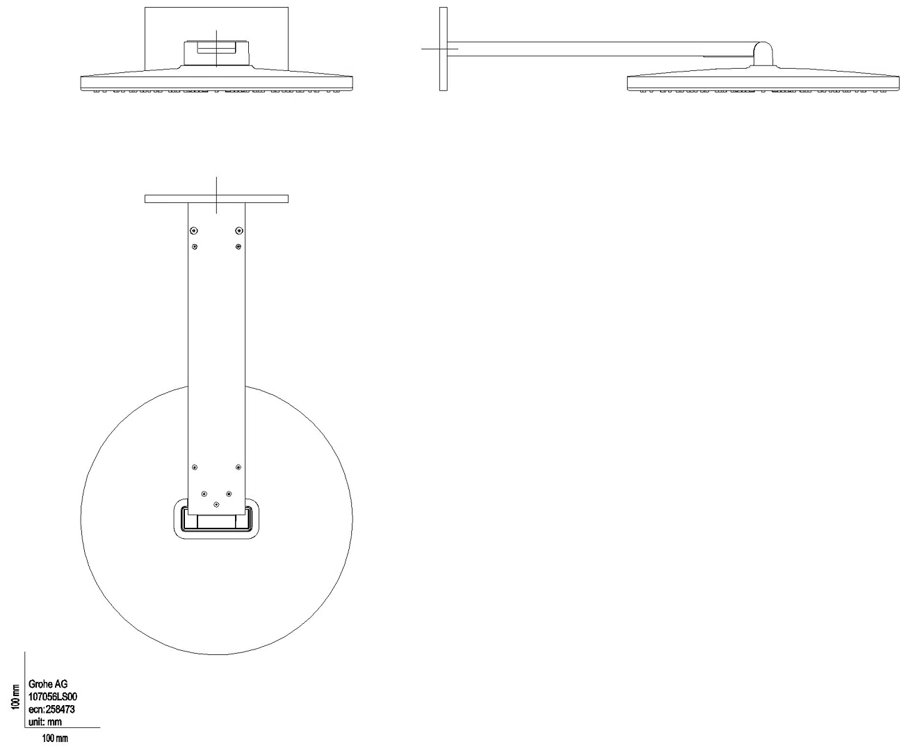 GROHE Kopfbr.-Set Rainshower Aqua 107056 2 Strahl Brausearm cool sunrise