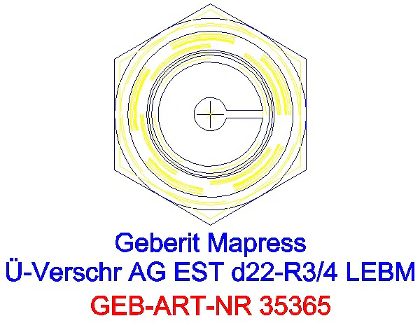 GE Mapress Edelstahl Übergangsverschr. mit AG ÜM aus ESt d22-R3/4_35365_L