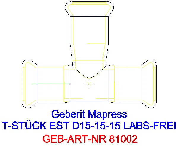 GE Mapress Edelstahl T-Stück egal (LABS-frei) d15-15-15_81002_A