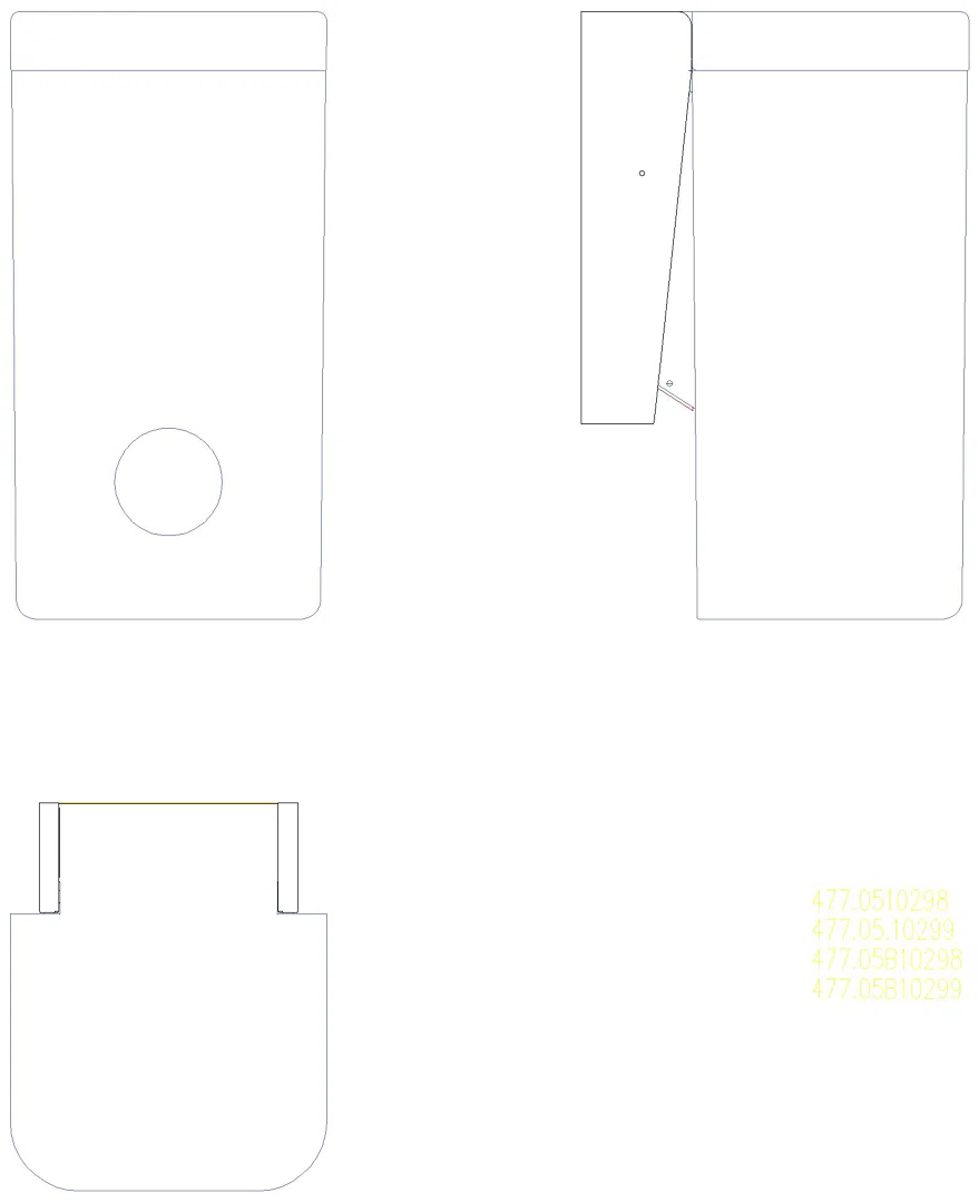 HEWI Hygienekombination Kniebetät. Korpus Fb 99, Rahmen aquablau